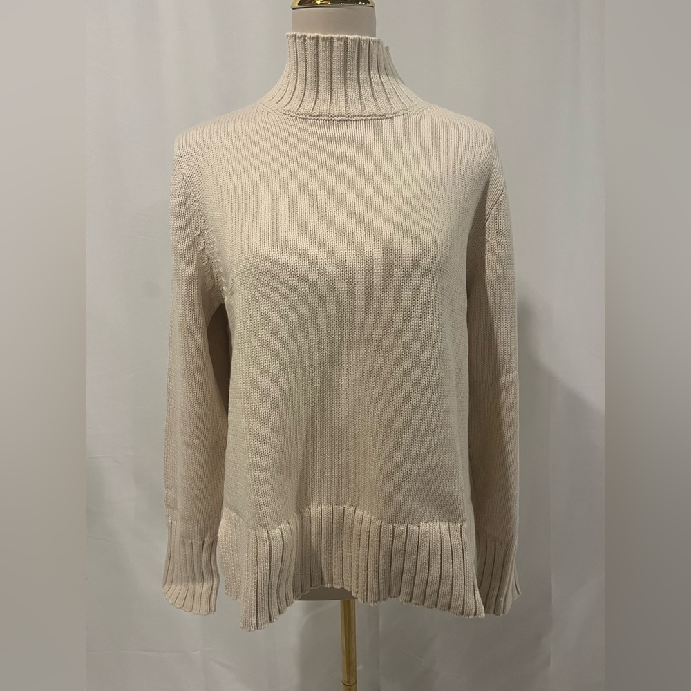 J.Crew Cotton turtleneck sweater in pale bone - Picture 7 of 10